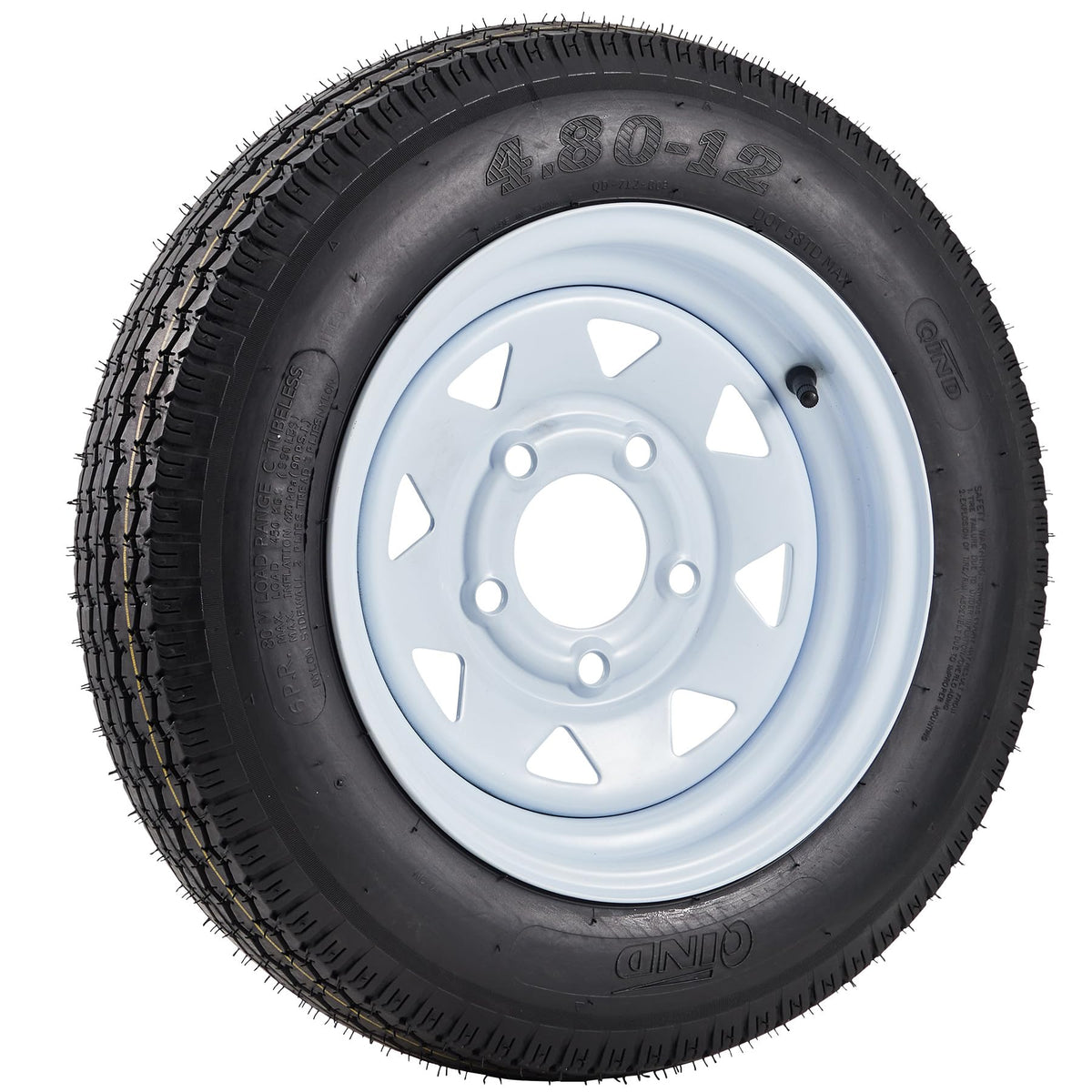 2 Pack 4.80-12 Trailer Tires with 12 inch Rims Z896529