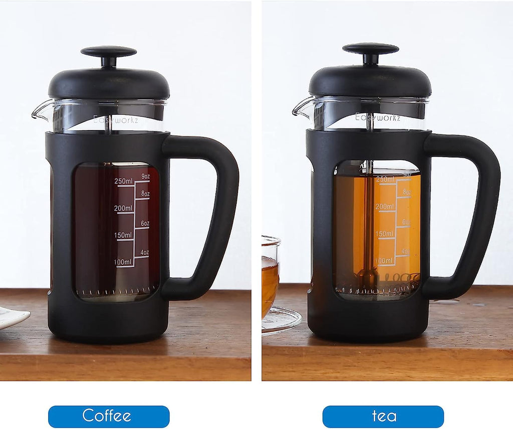 12 oz French Press Coffee Tea Maker with 10g Measuring Spoon O25353