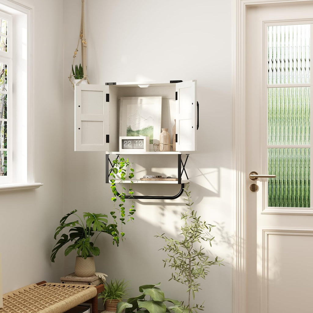 Medicine Cabinet with 2 Barn Door V63901