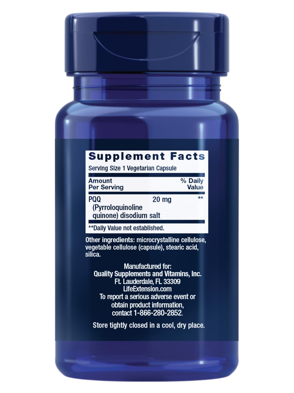 PQQ Pyrroloquinoline Quinone 20 mg 30 Capsules P75365