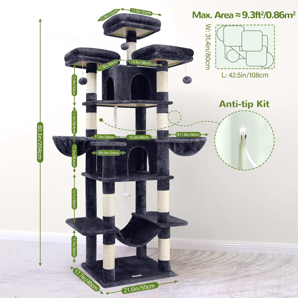 Dark Grey XXL Cat Tower C12103
