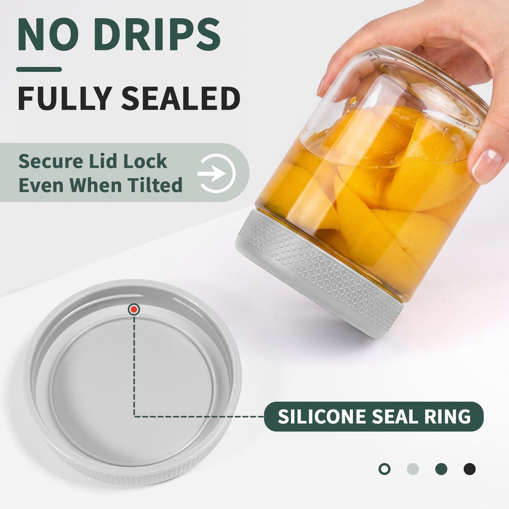 12 Pack 16 oz Glass Jars with Lid W827268