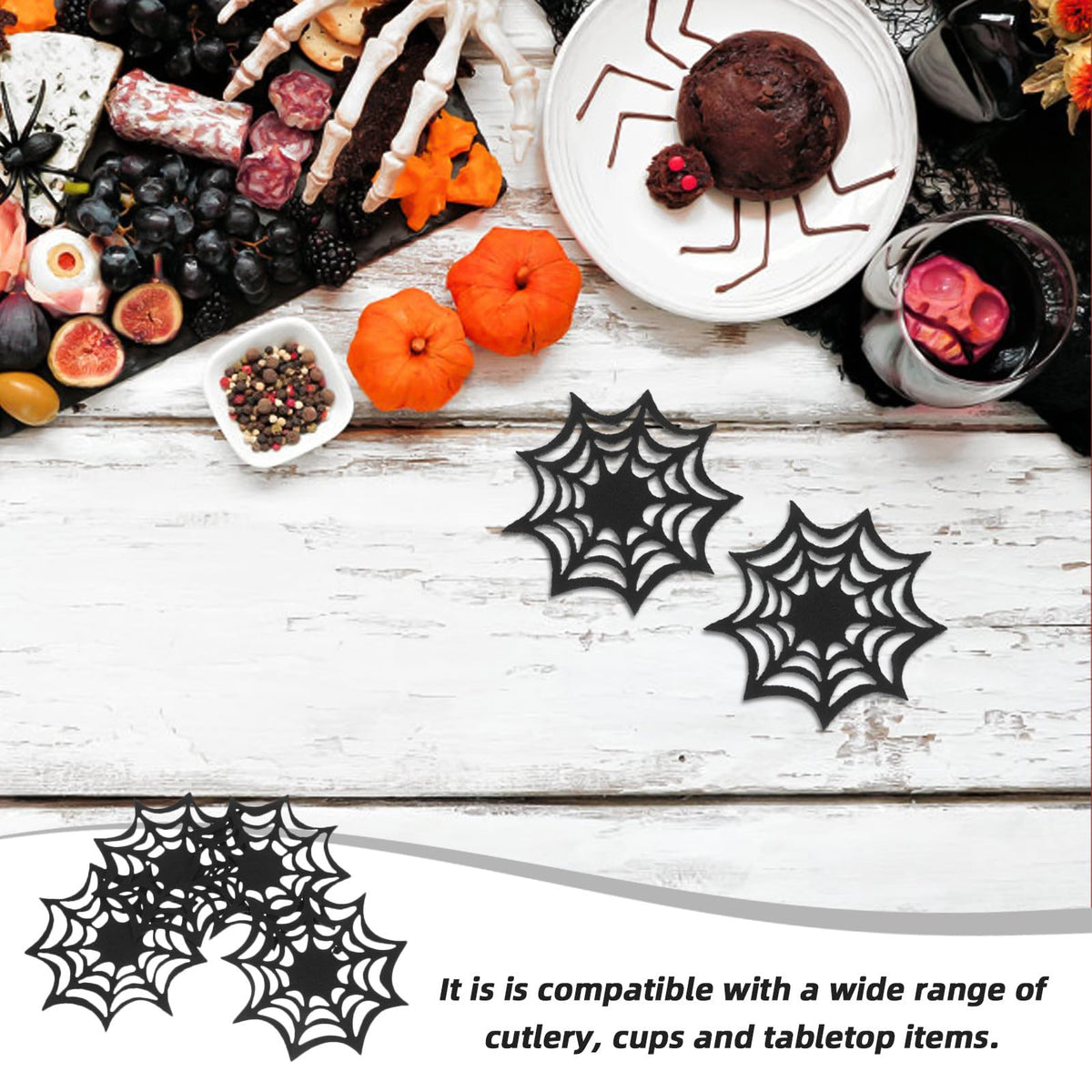 Halloween Spider Web Coasters Set U2120