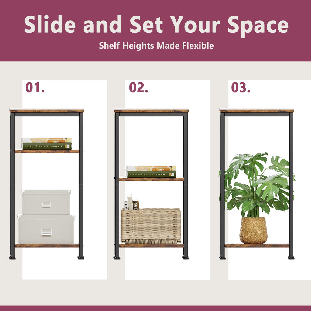 3 Tier End Table with Storage Shelves G553