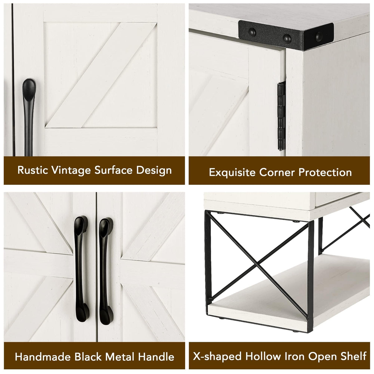 Medicine Cabinet with 2 Barn Door V63901