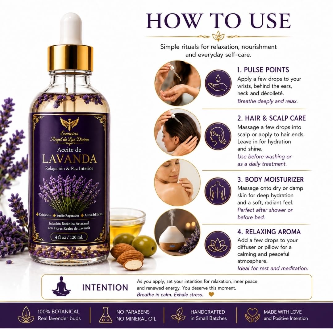 Lavender Body Oil 4 Fl Oz O74134