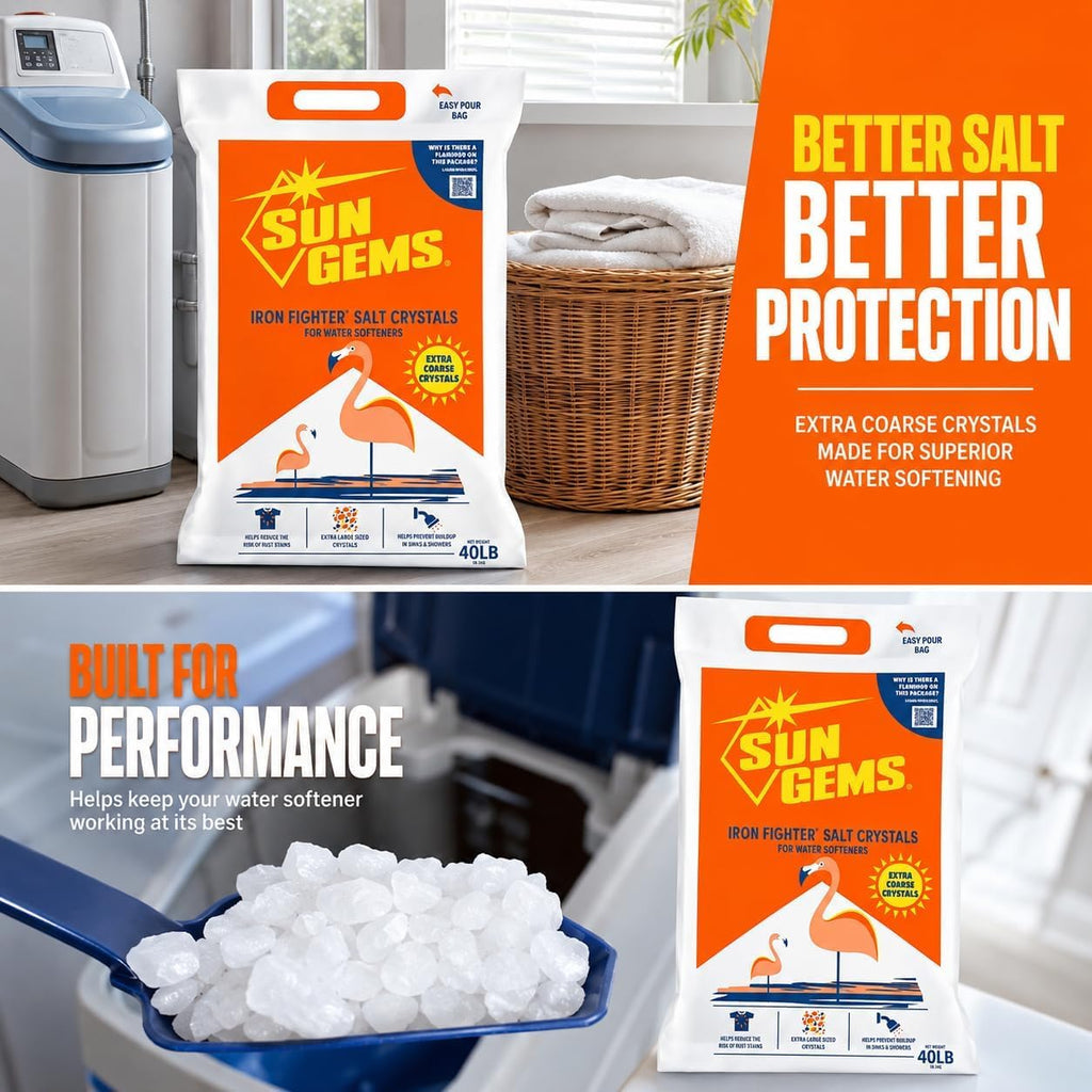 Water Softener Salt Crystals 40 lb Extra Coarse D7700