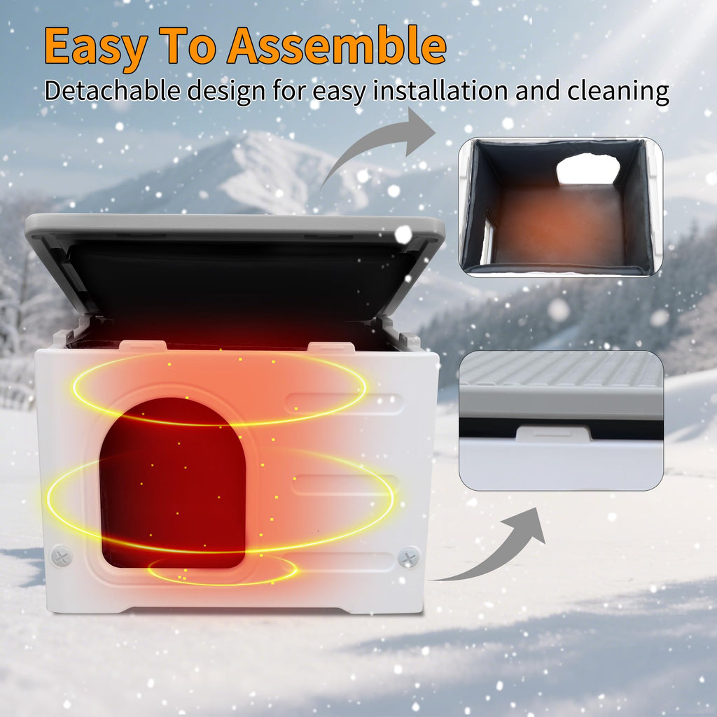 Insulated Outdoor Cat House with Liner J8217