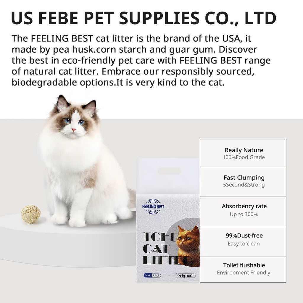 Plant-Based Flushable Tofu Cat Litter 33.6 lb O57908