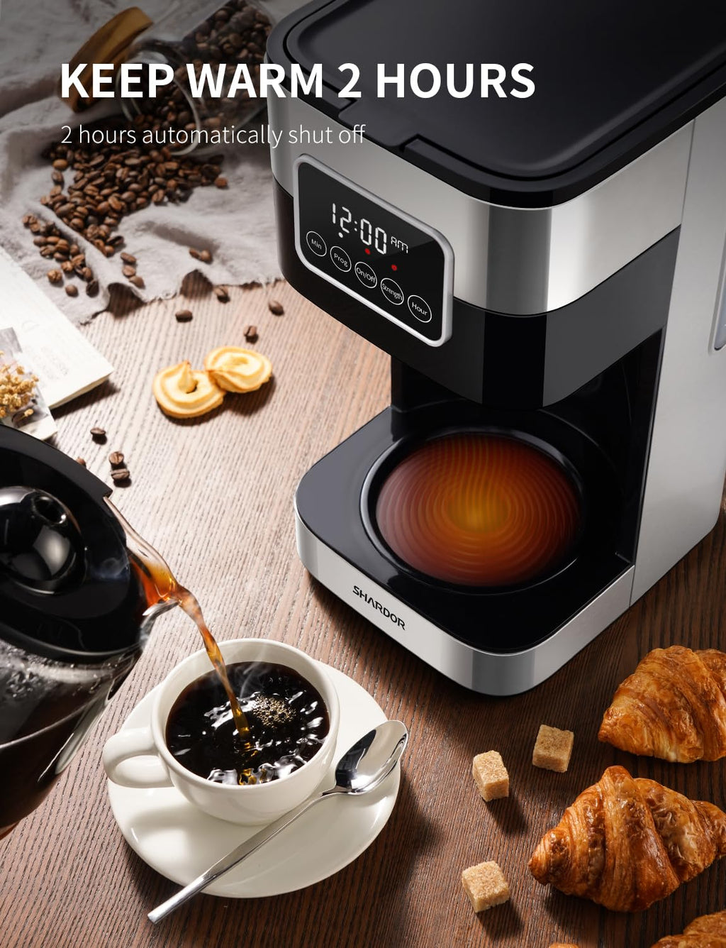 10-Cup Programmable Drip Coffee Maker with Permanent Filter N28334