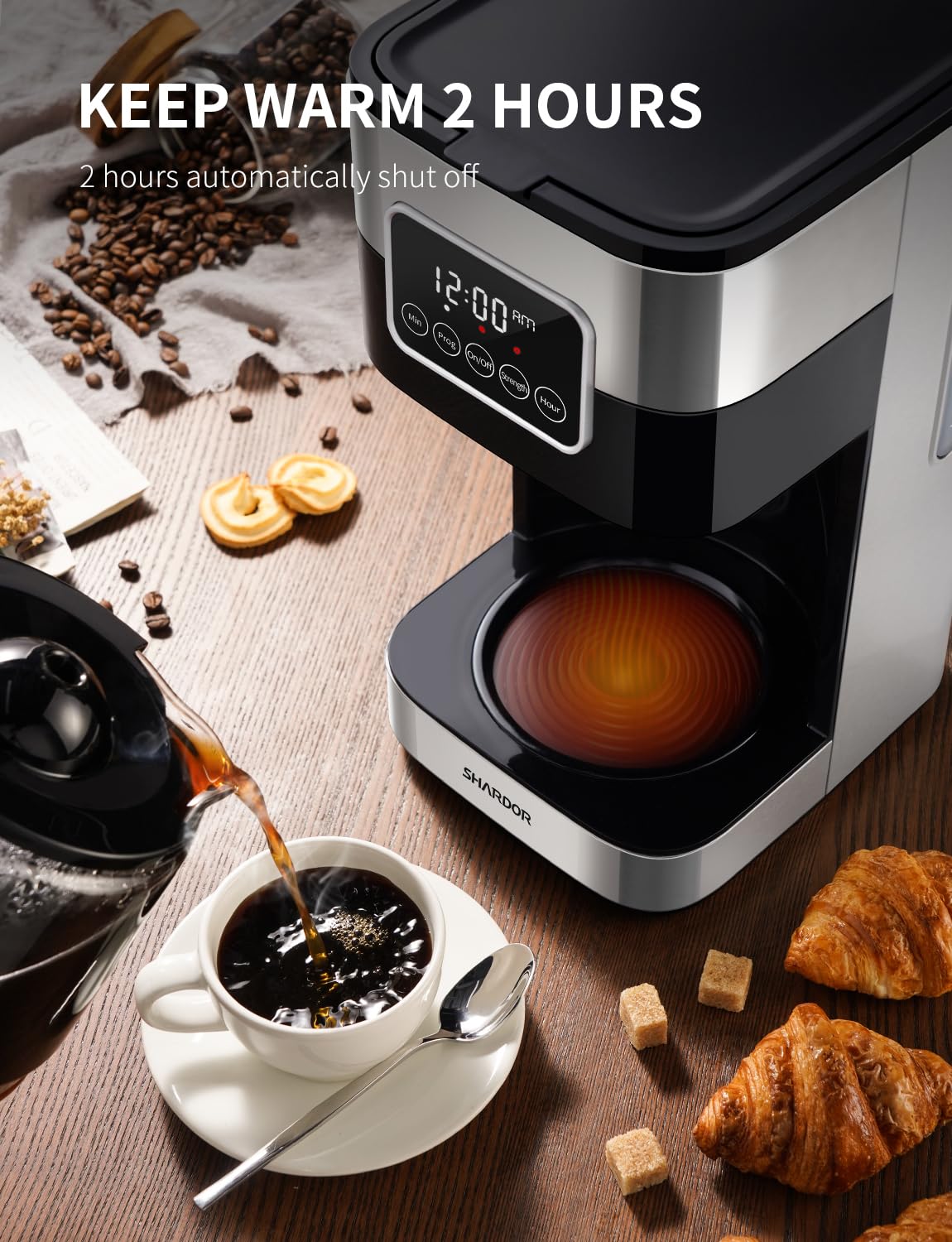 10-Cup Programmable Drip Coffee Maker with Permanent Filter N28334