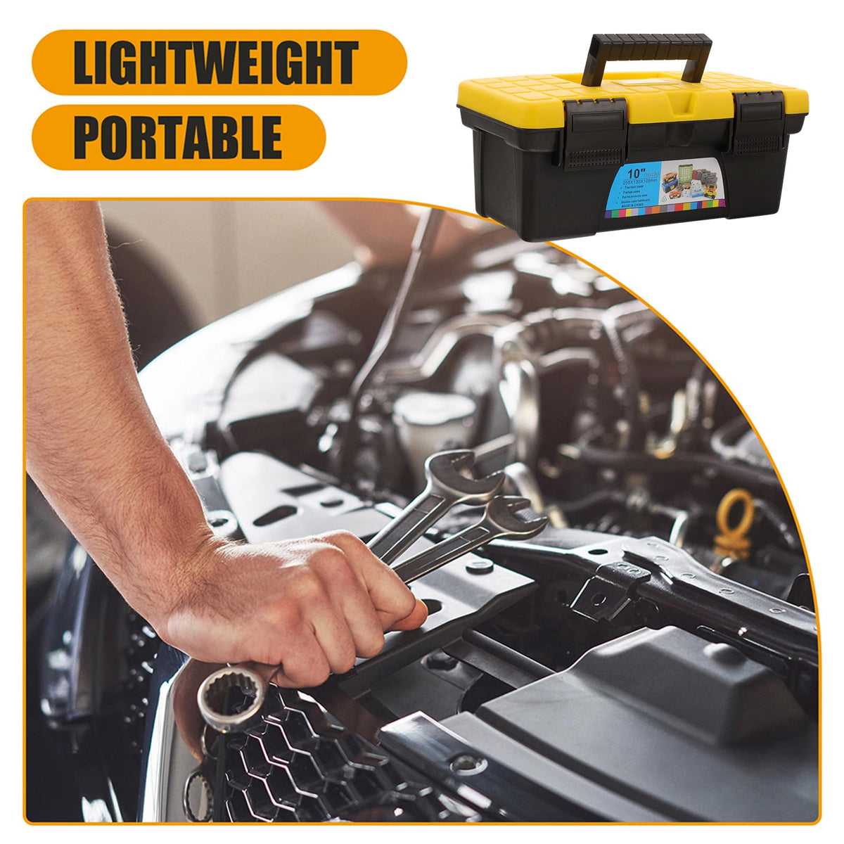 10 Inch Tool Box Organizer Hard Carrying Case E63868