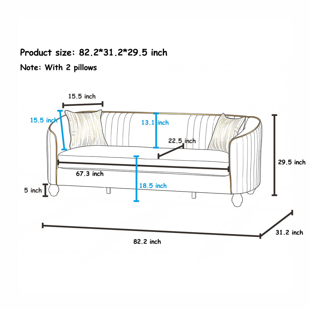 2-Piece Velvet Sofa Set A4880