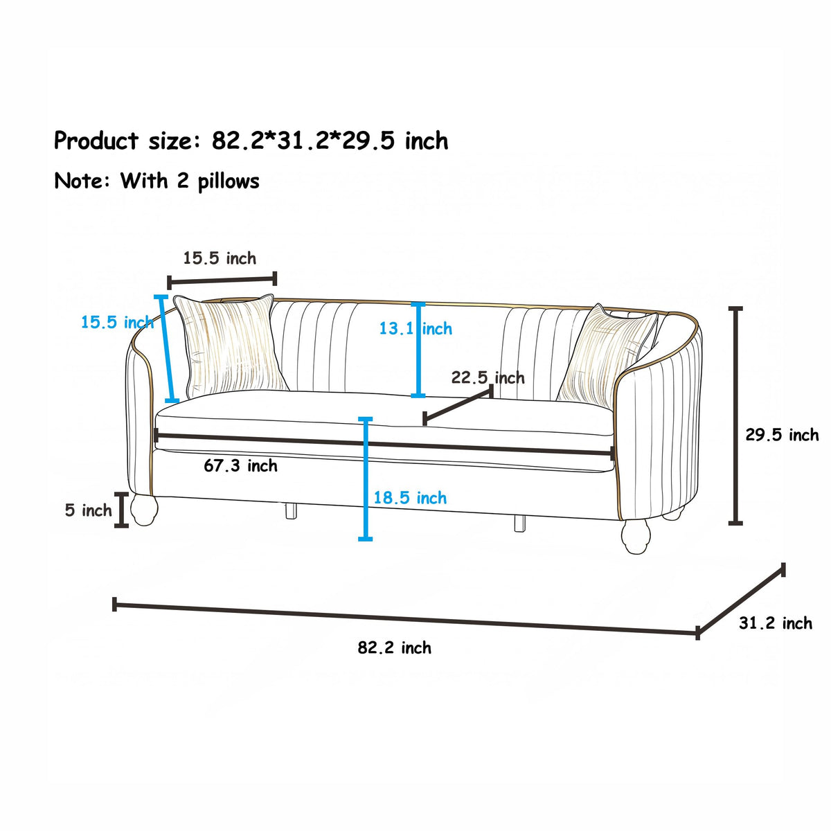 2-Piece Velvet Sofa Set A4880