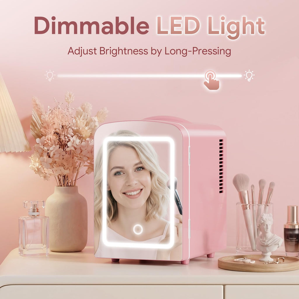 4L Mini Skincare Fridge with LED Mirror Q104978