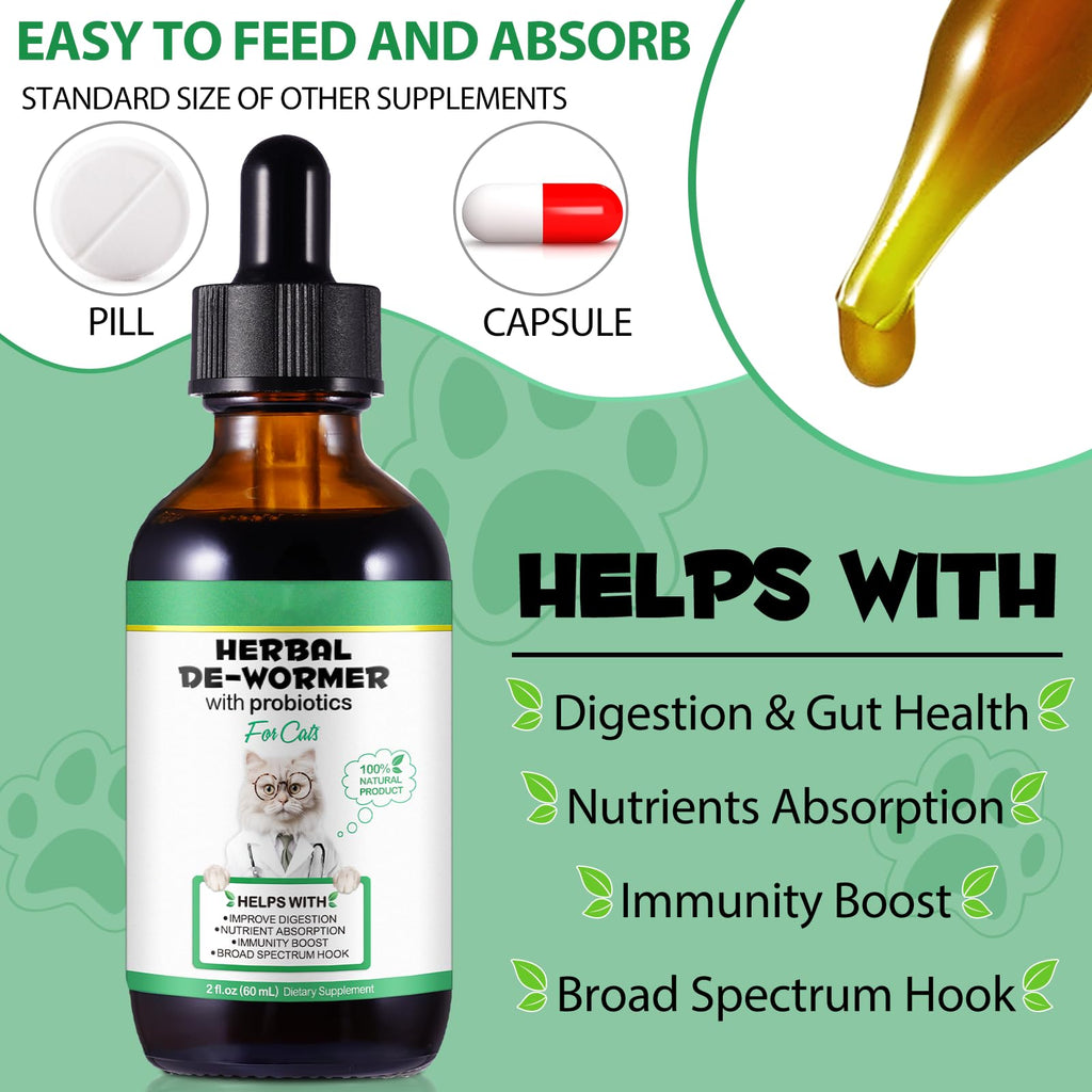 Cat Herbal Probiotics Digestive Supplement Drops 60ml H8672
