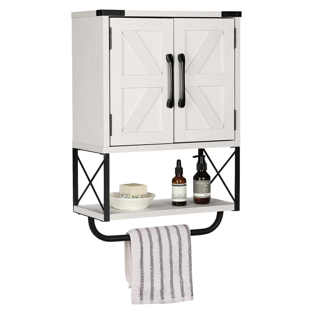 Medicine Cabinet with 2 Barn Door V63901