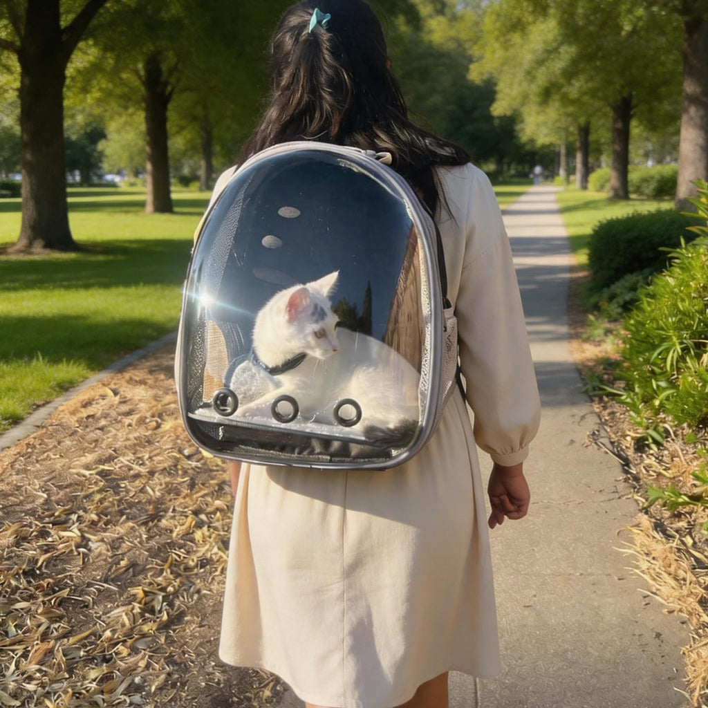 Expandable Pet Backpack Cats Dogs Carrier Bag L20369