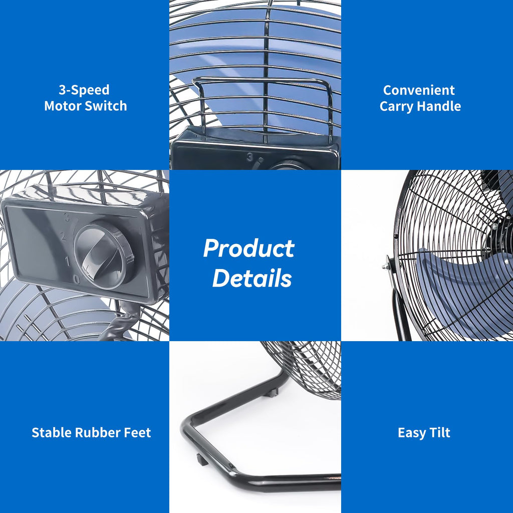 20 Inch High Velocity Industrial Floor Fan S3032
