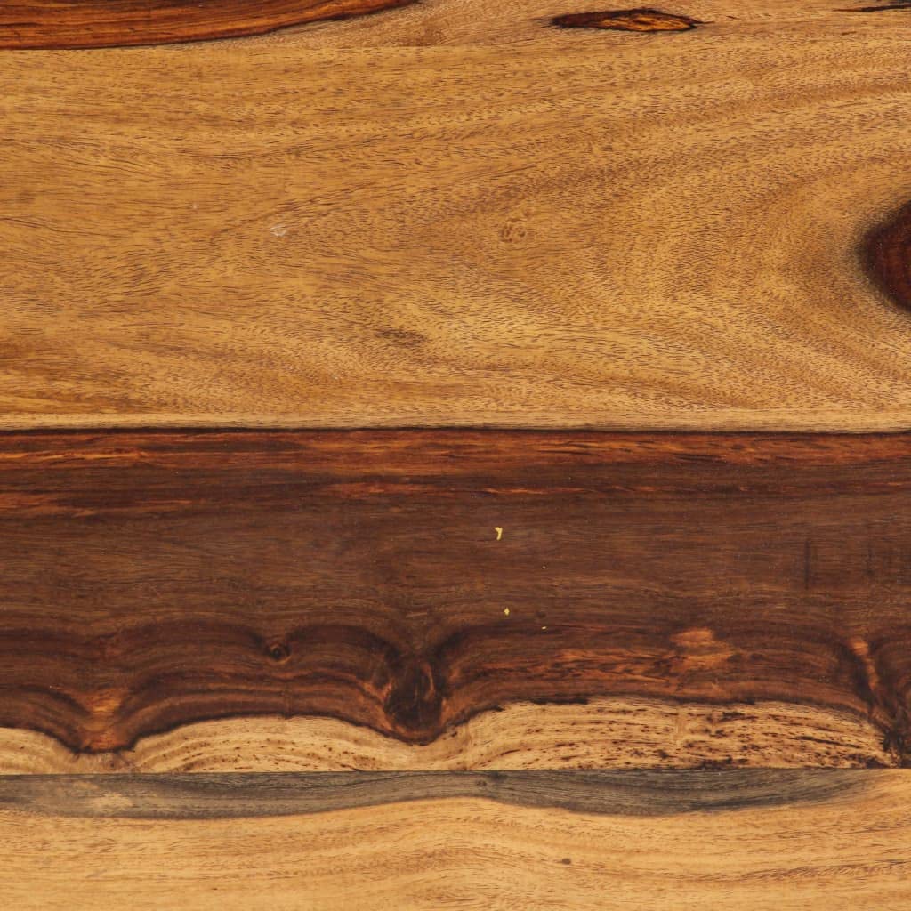 Solid Sheesham Wood Coffee Table with Steel Legs P8034