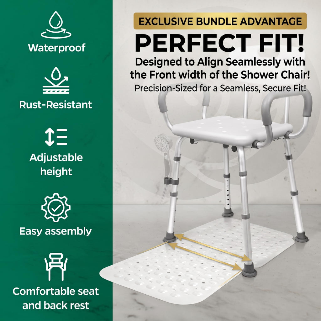 Adjustable Shower Chair with Mat C2893