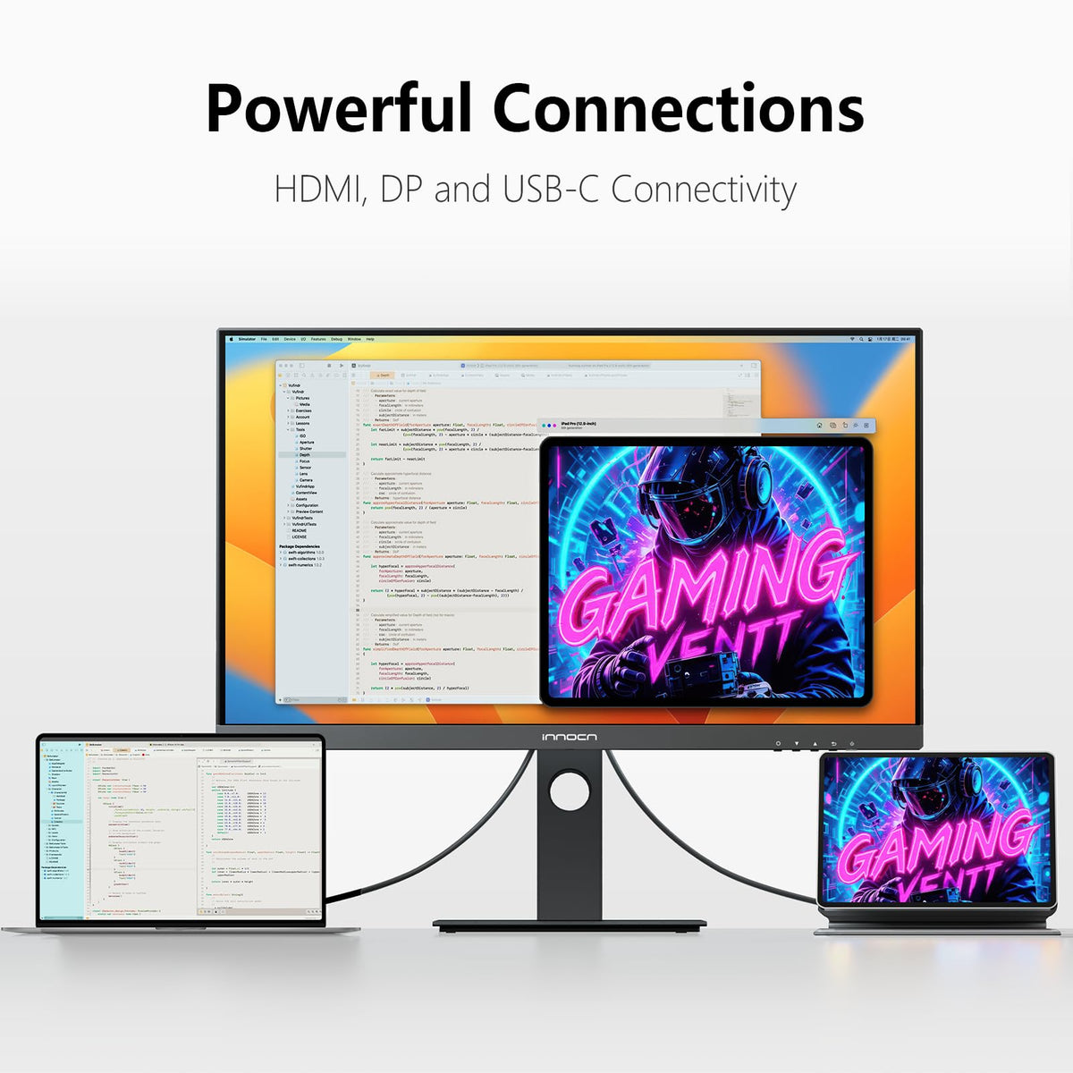 27" 4K USB-C IPS Monitor with Built-in Speakers, Black W636