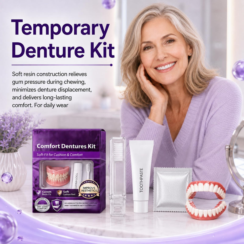 Heat Moldable Custom Fit Upper Lower False Teeth M419388