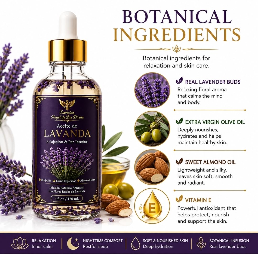 Lavender Body Oil 4 Fl Oz O74134