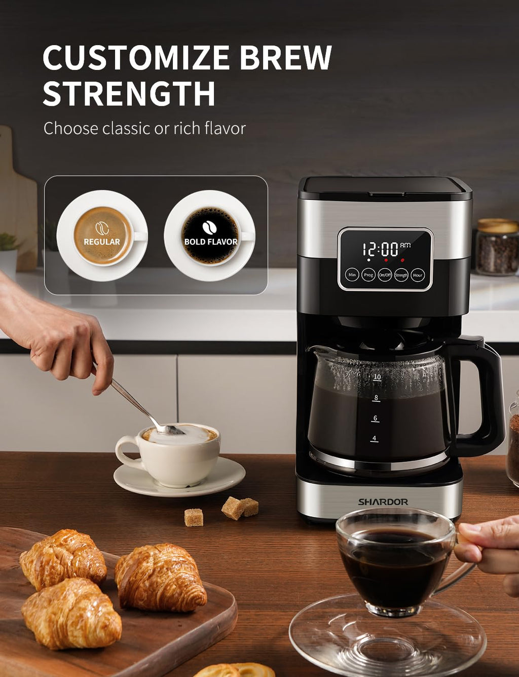 10-Cup Programmable Drip Coffee Maker with Permanent Filter N28334