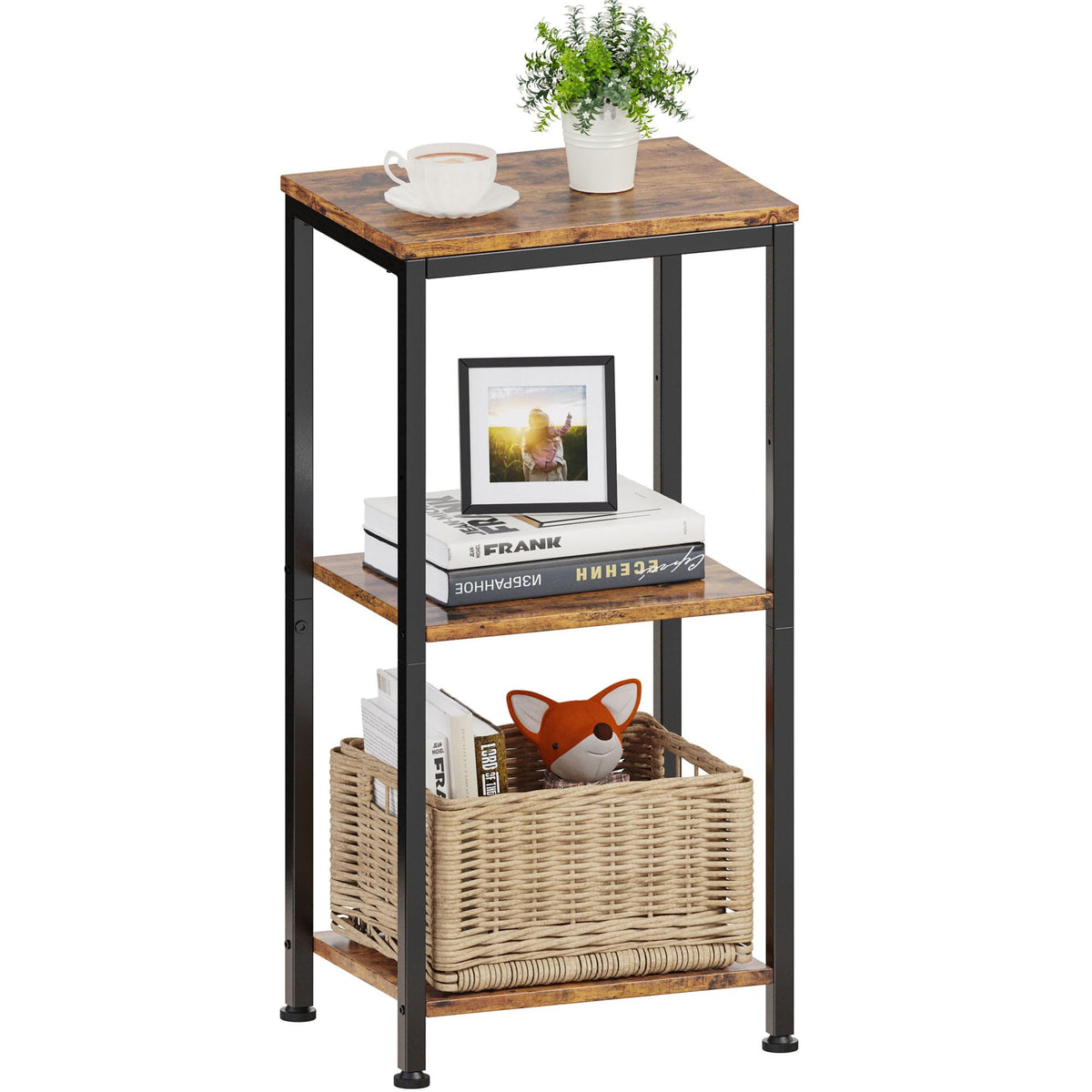 3 Tier End Table with Storage Shelves G553