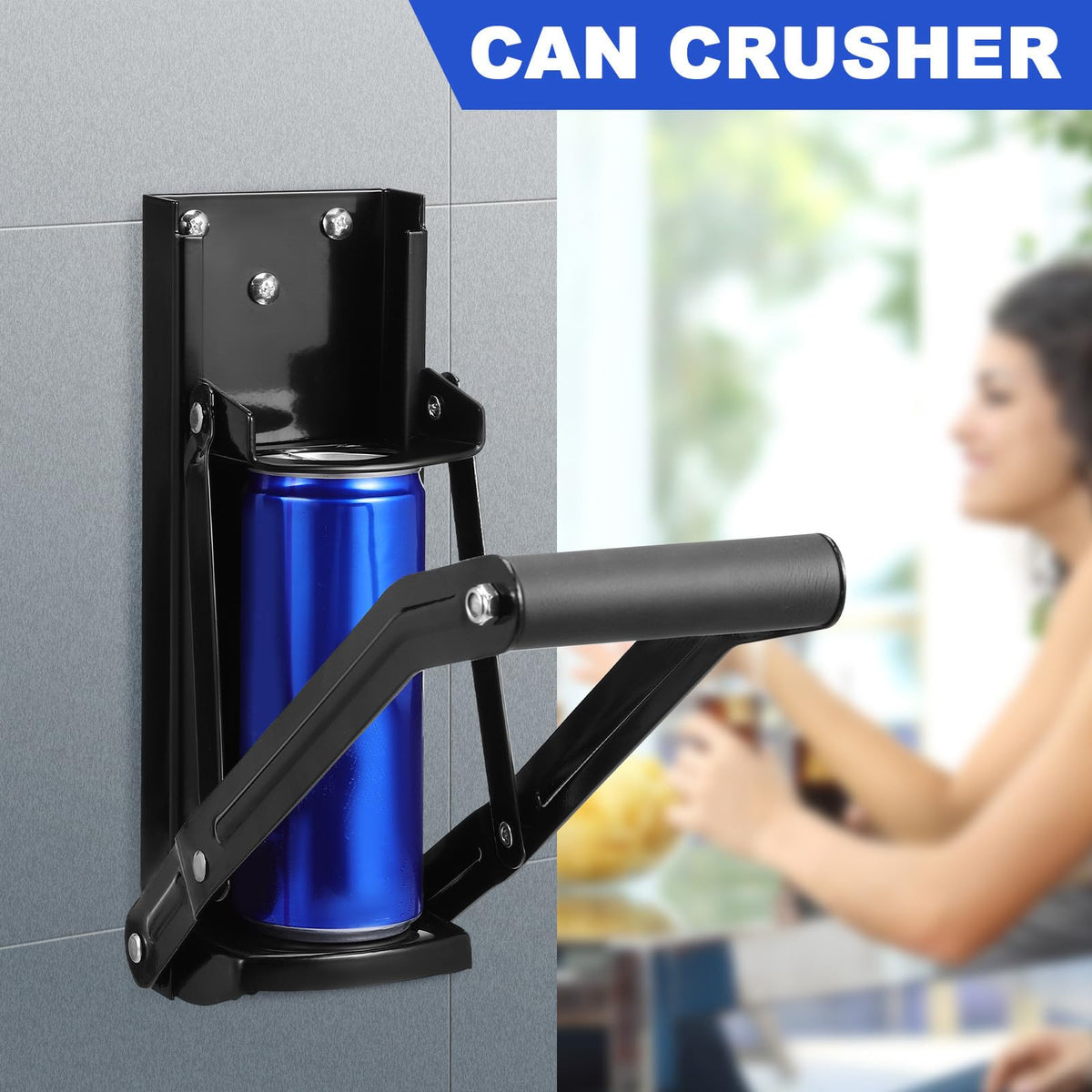 Wall Mounted Can Crusher with Folding Handle F3712