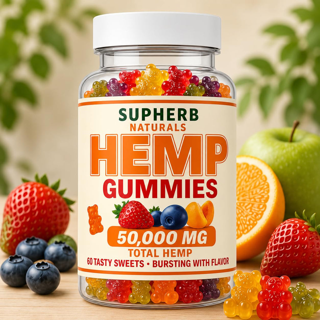 Sugar Free Vegan Hemp Gummies, 60 Count V7037
