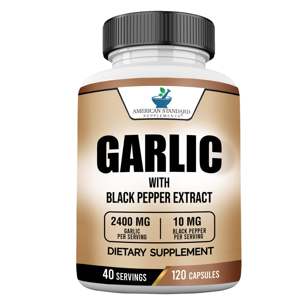 Garlic 2400mg with Black Pepper Fruit Extract 120 Capsules V60872