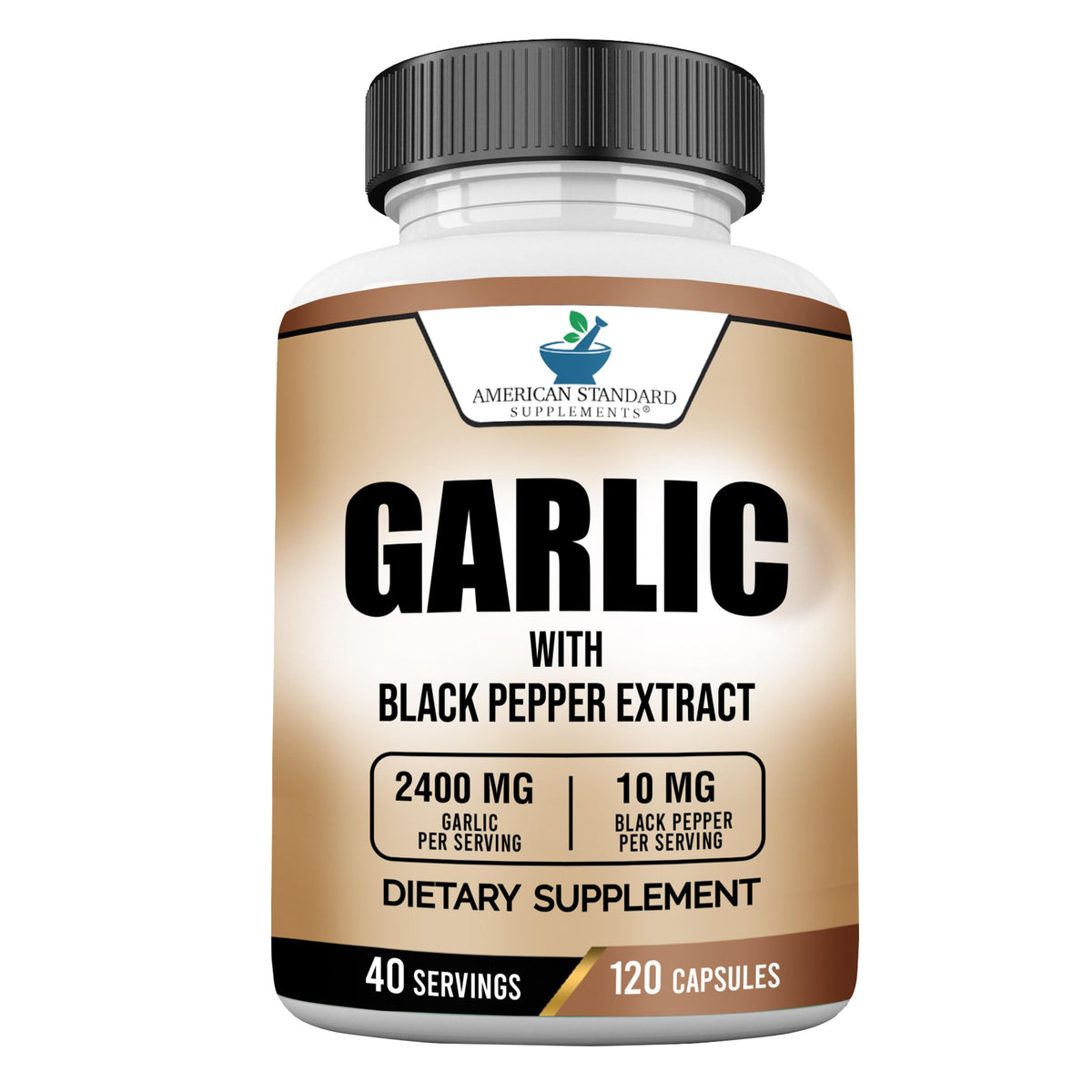 Garlic 2400mg with Black Pepper Fruit Extract 120 Capsules V60872