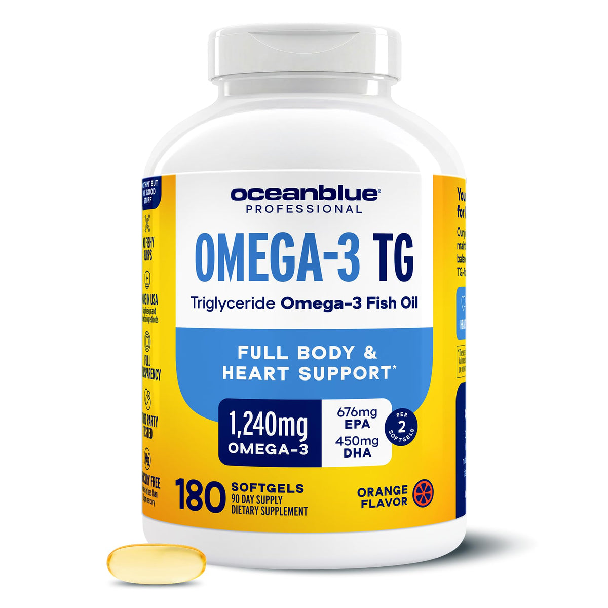 Omega-3 Fish Oil 180 Softgels Q85559