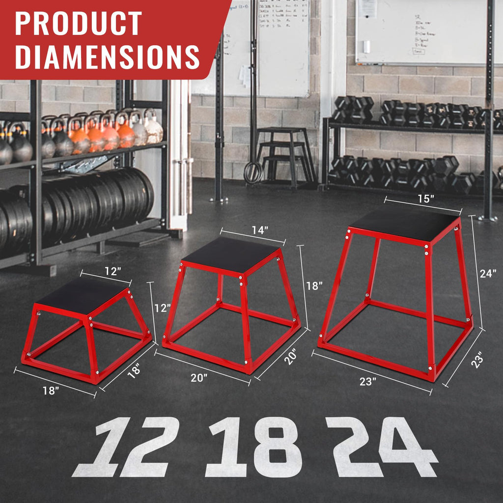 Steel Jump Box Set with Non-Slip Rubber Pad S666711