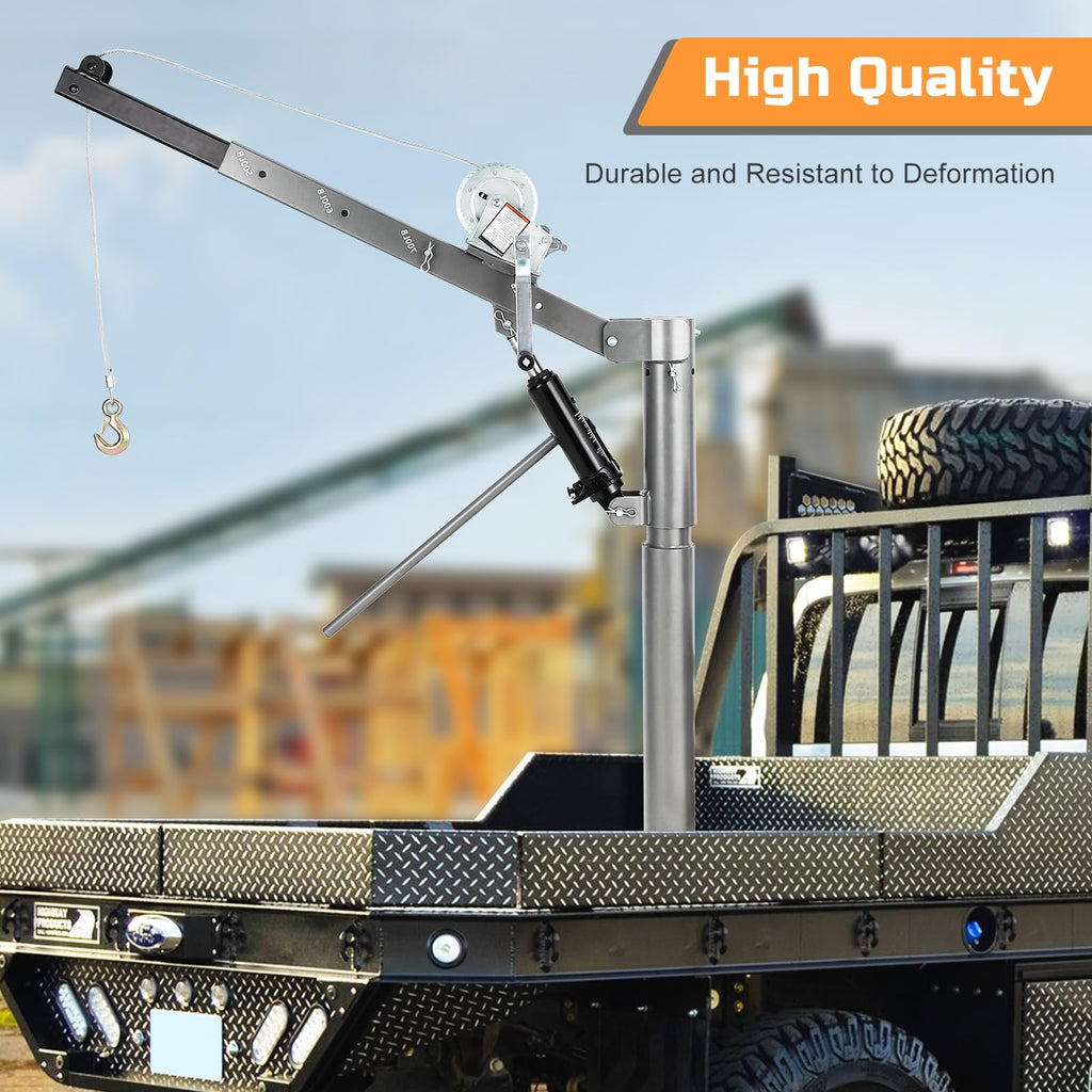1000 LBS Hydraulic Pickup Truck Crane Hoist I680