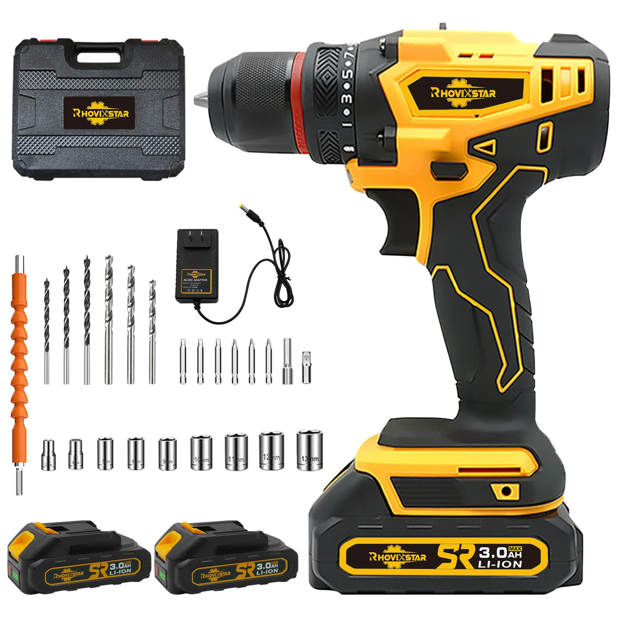 Cordless 20V Power Drill 3/8-Inch Keyless Chuck F5313