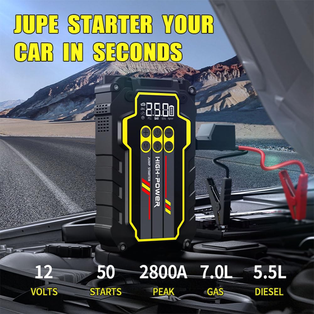 4000A 12V Portable Jump Starter with Air Compressor Z87890