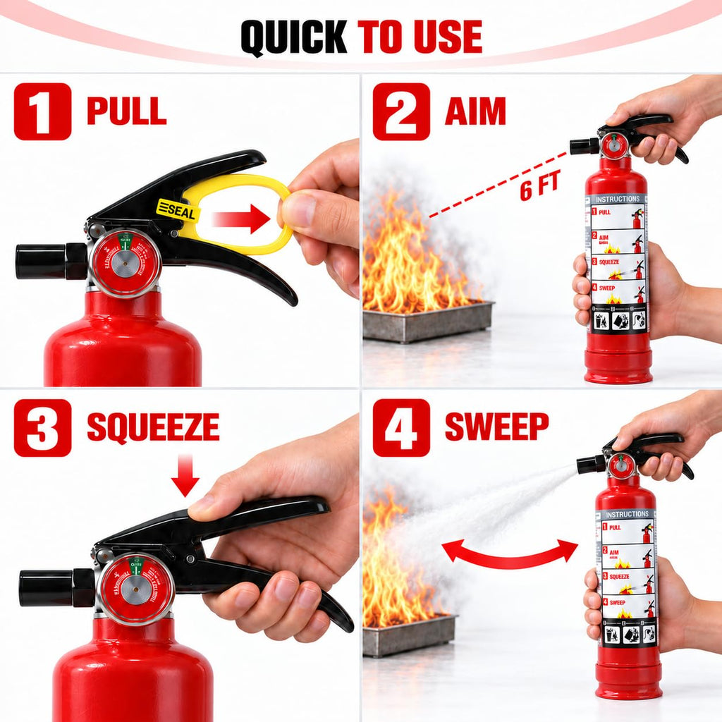2.5 lb ABC Dry Chemical Fire Extinguishers 8-Pack B624