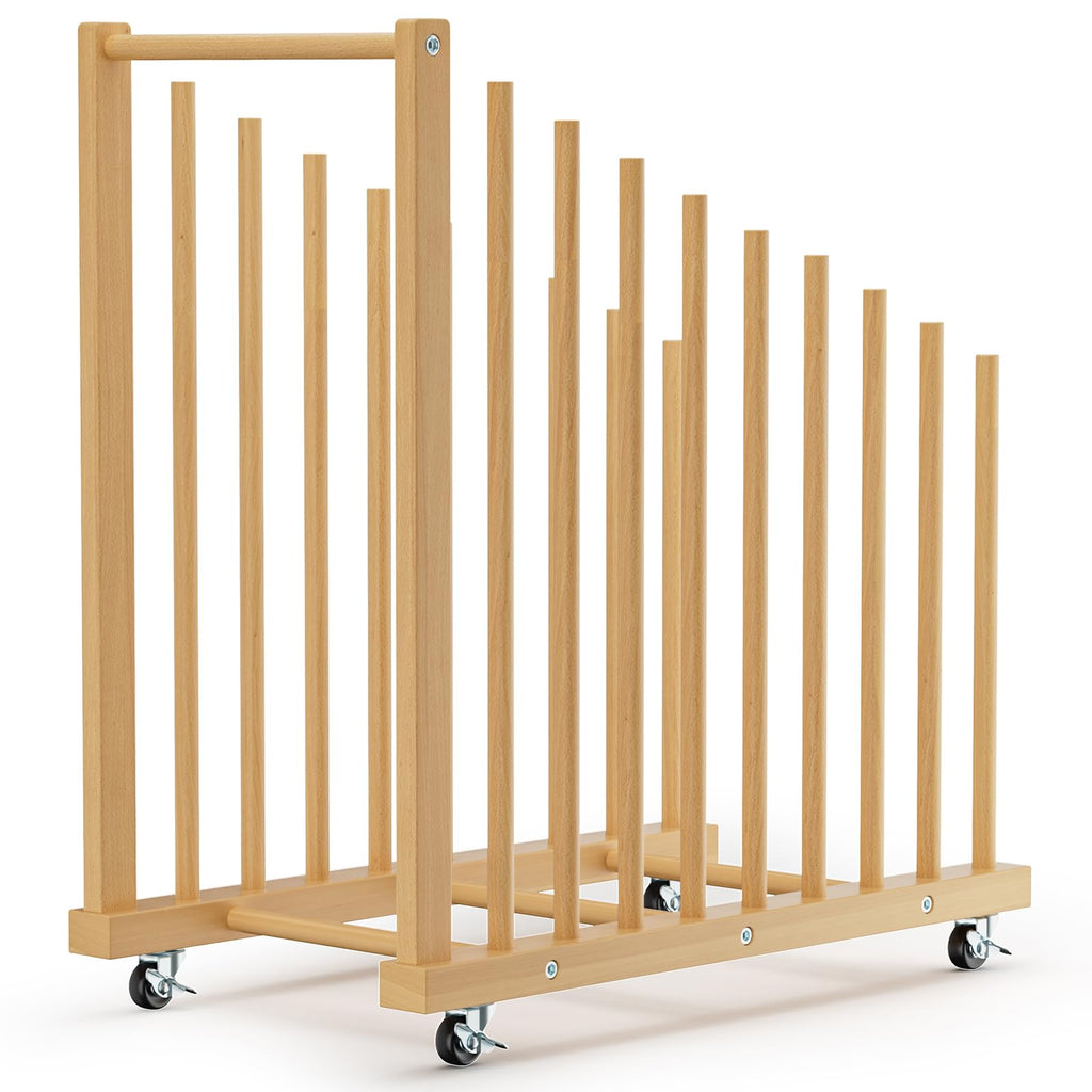 Art Canvas Storage Rack with Wheels and Handle C604