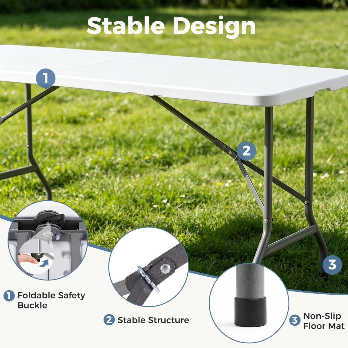 6 FT Folding Picnic Table V1853