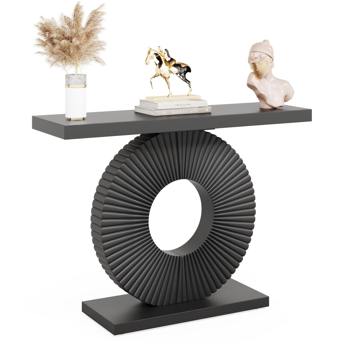 Black 40 inch Wood Console Table X2436