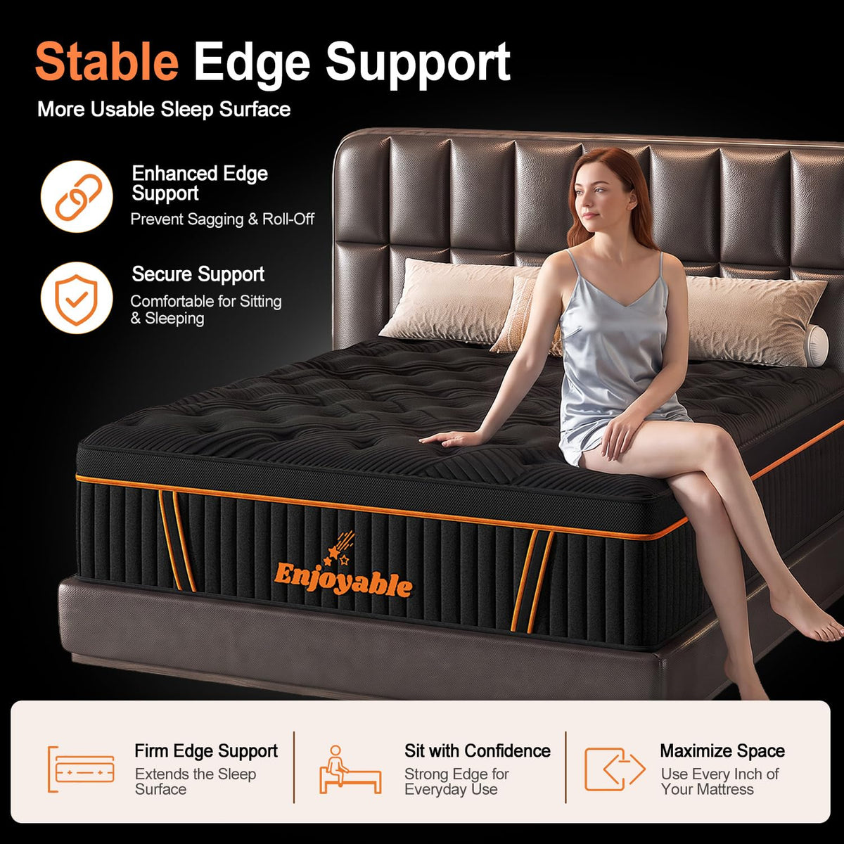 14 Inch Hybrid Full Size Mattress with Memory Foam & Pocket Springs N98636