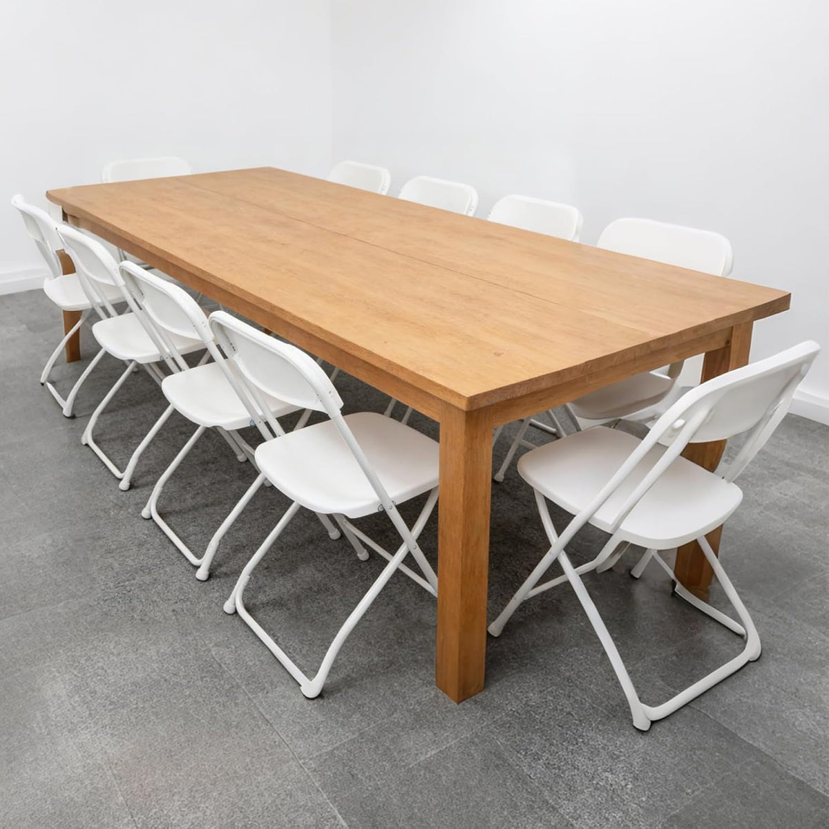 White 10 Pack Plastic Folding Chairs with Steel Frame L616991