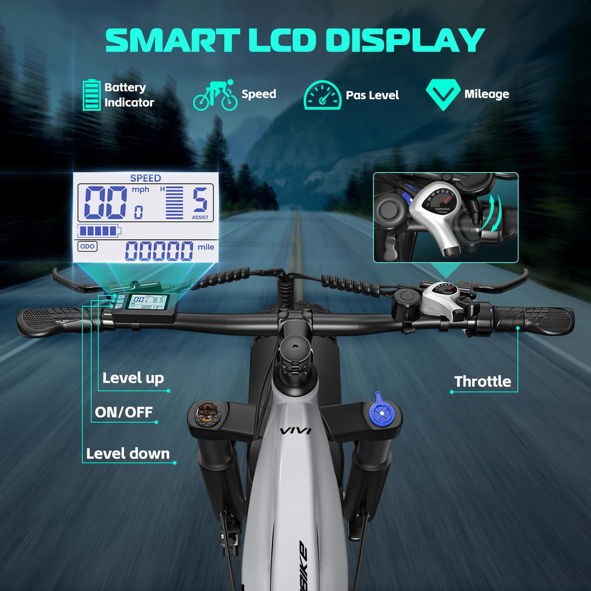 Electric Bike 26 x 4.0 Fat Tire 1500W Peak Motor N625