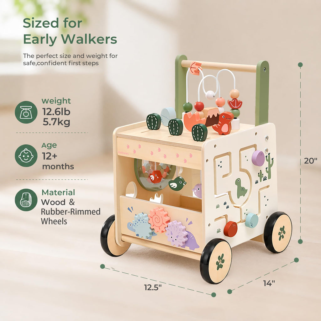 Wooden Baby Walker with Activity Center E45410