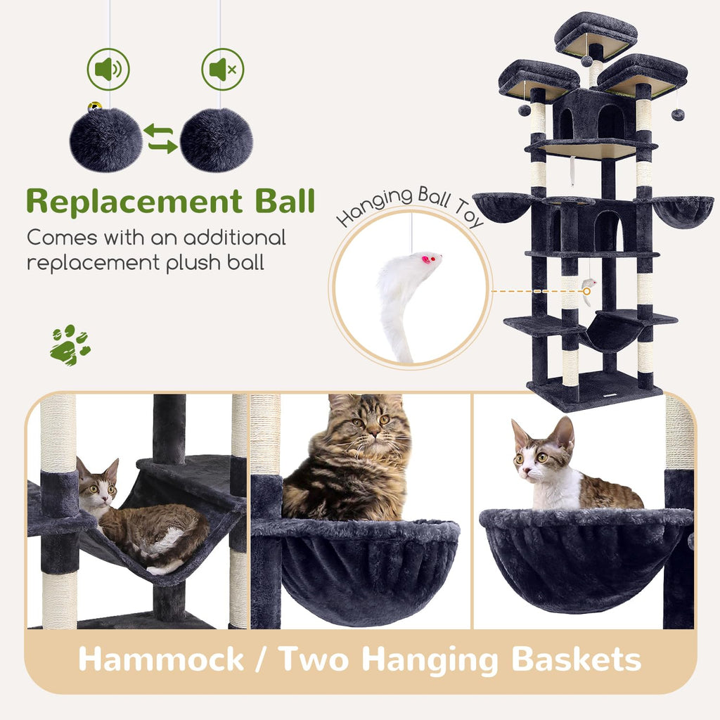 Dark Grey XXL Cat Tower C12103