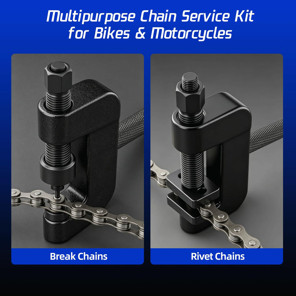 13PCS Motorcycle Chain Breaker Kit with Storage Case Z885895