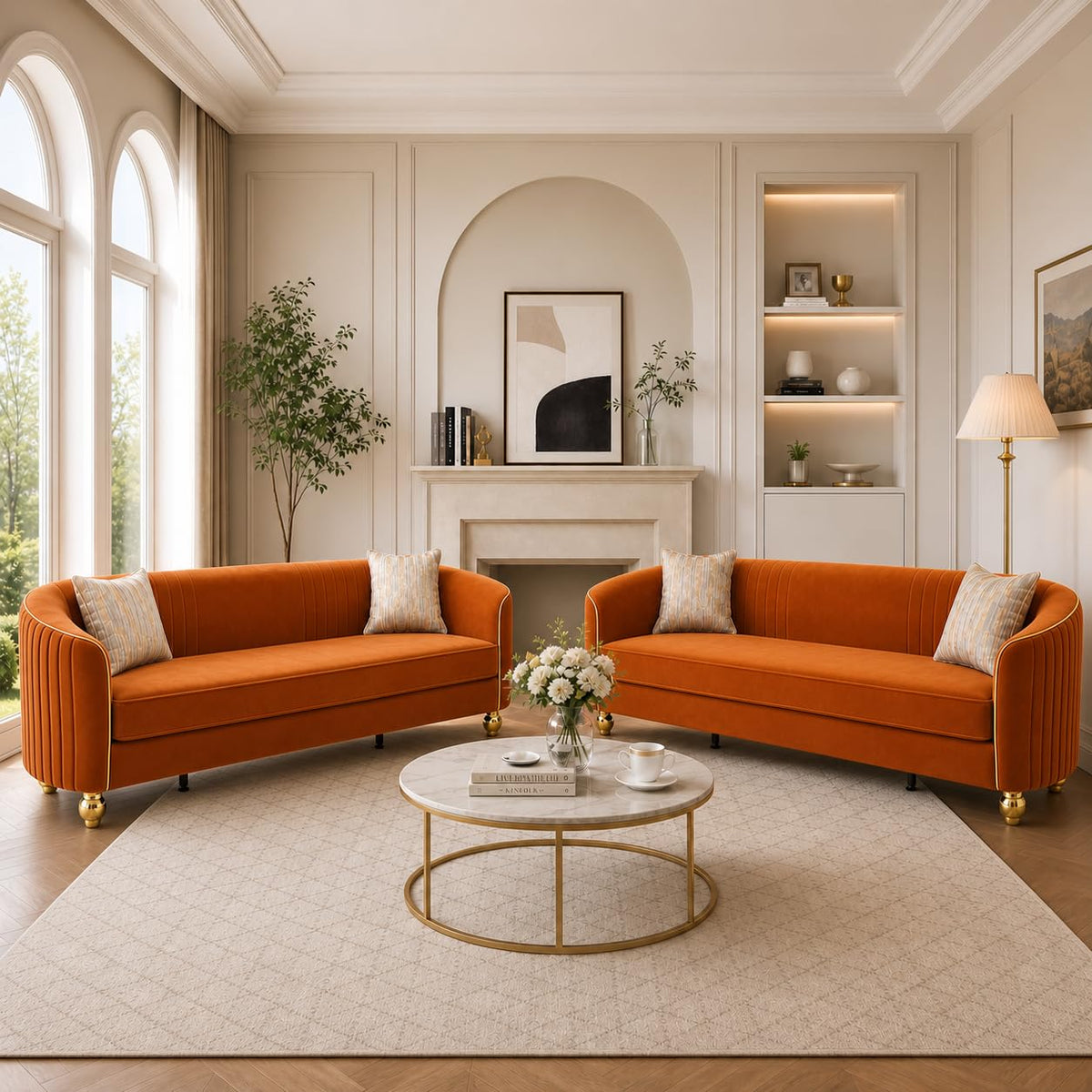 2-Piece Velvet Sofa Set A4880